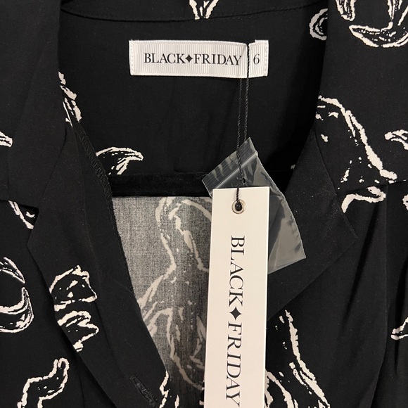 NWT Dangerfield x BLACK FRIDAY Shadows Blouse - Picture 4 of 4